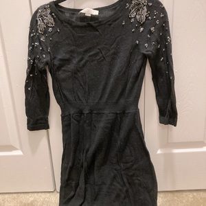 Loft XS Maternity Beaded Sweater Dress